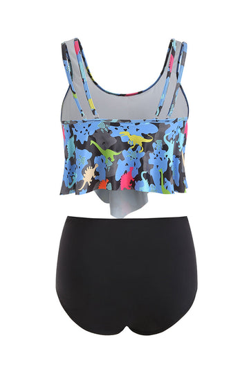 Deux maillots de bain Tankini imprimés gris